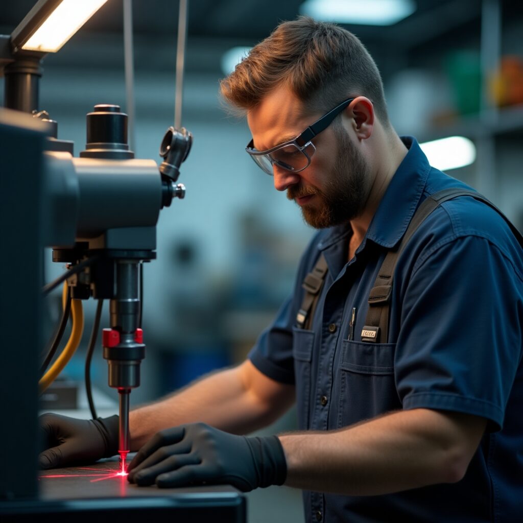 A man working