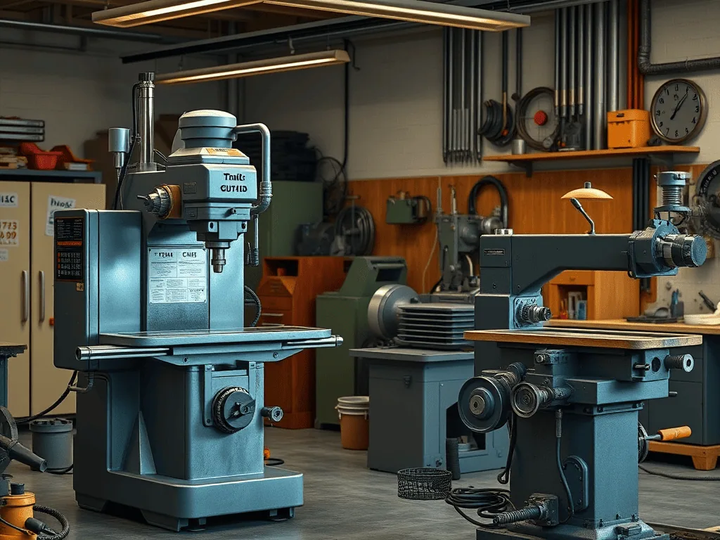 Machine tools and formed metal components on a fabrication shop floor