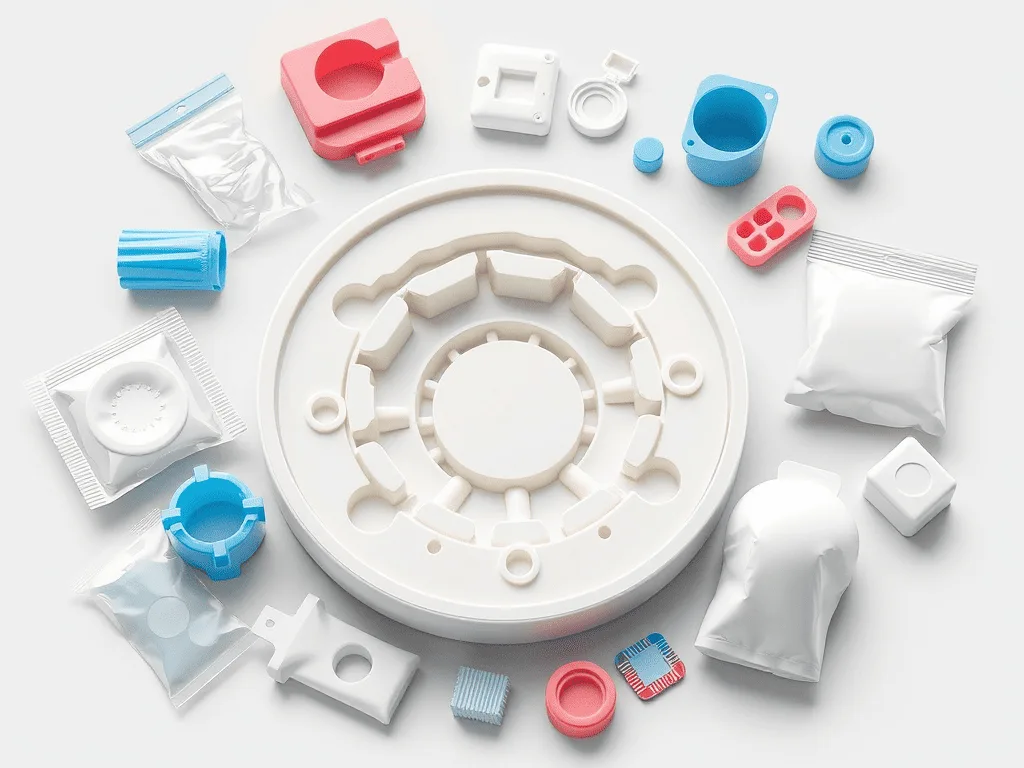 Rapid CNC prototype part made from LDPE showing precision machining details
