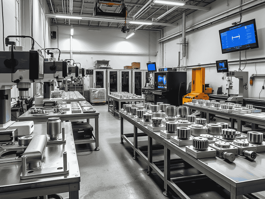 CNC machining workshop floor