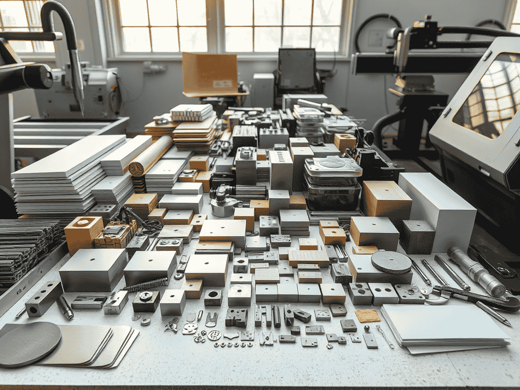 Raw material stock prepared for CNC machining