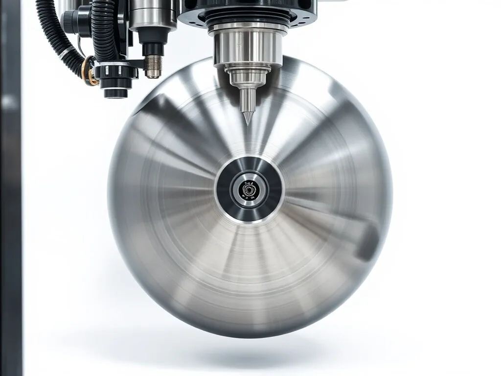 Multi-axis CNC machining — 5-axis spindle cutting a complex precision part at MW+