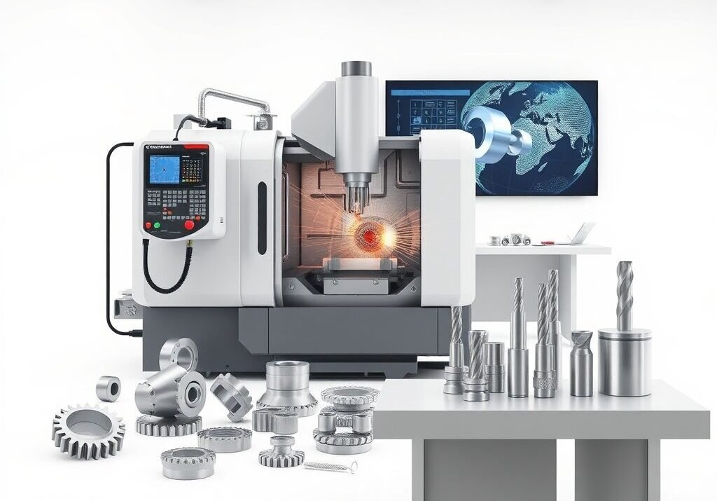 Precision CNC machined metal parts produced by MW+ — titanium and aluminium aerospace CNC machining components