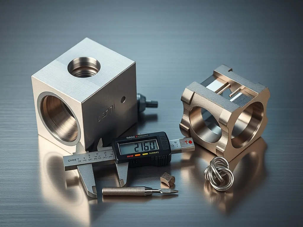 Machined aluminium block