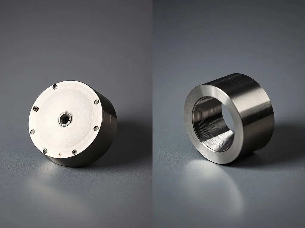 Low volume CNC machining: two precision machined cylindrical parts