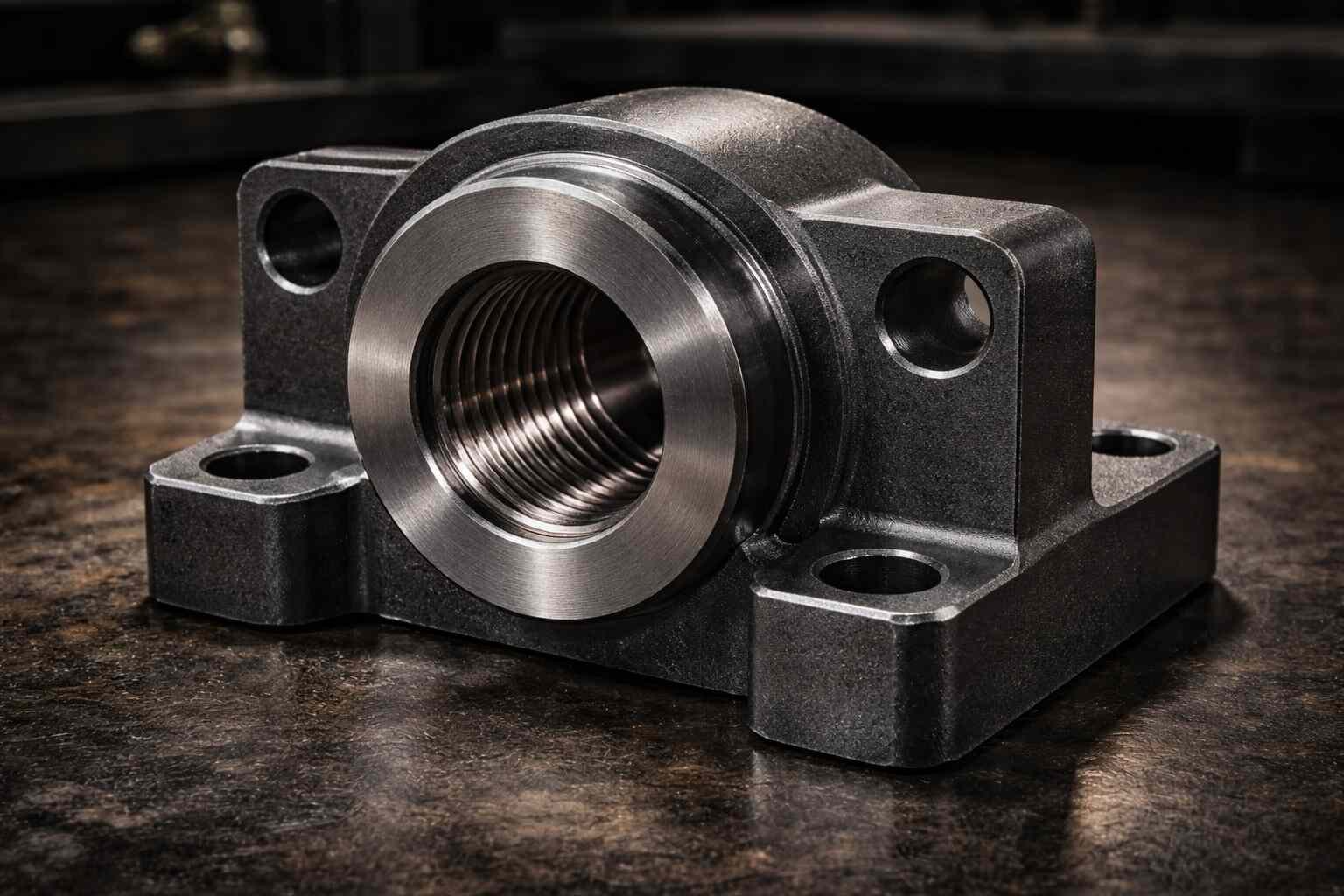 CNC milled precision machine part manufactured by MW+