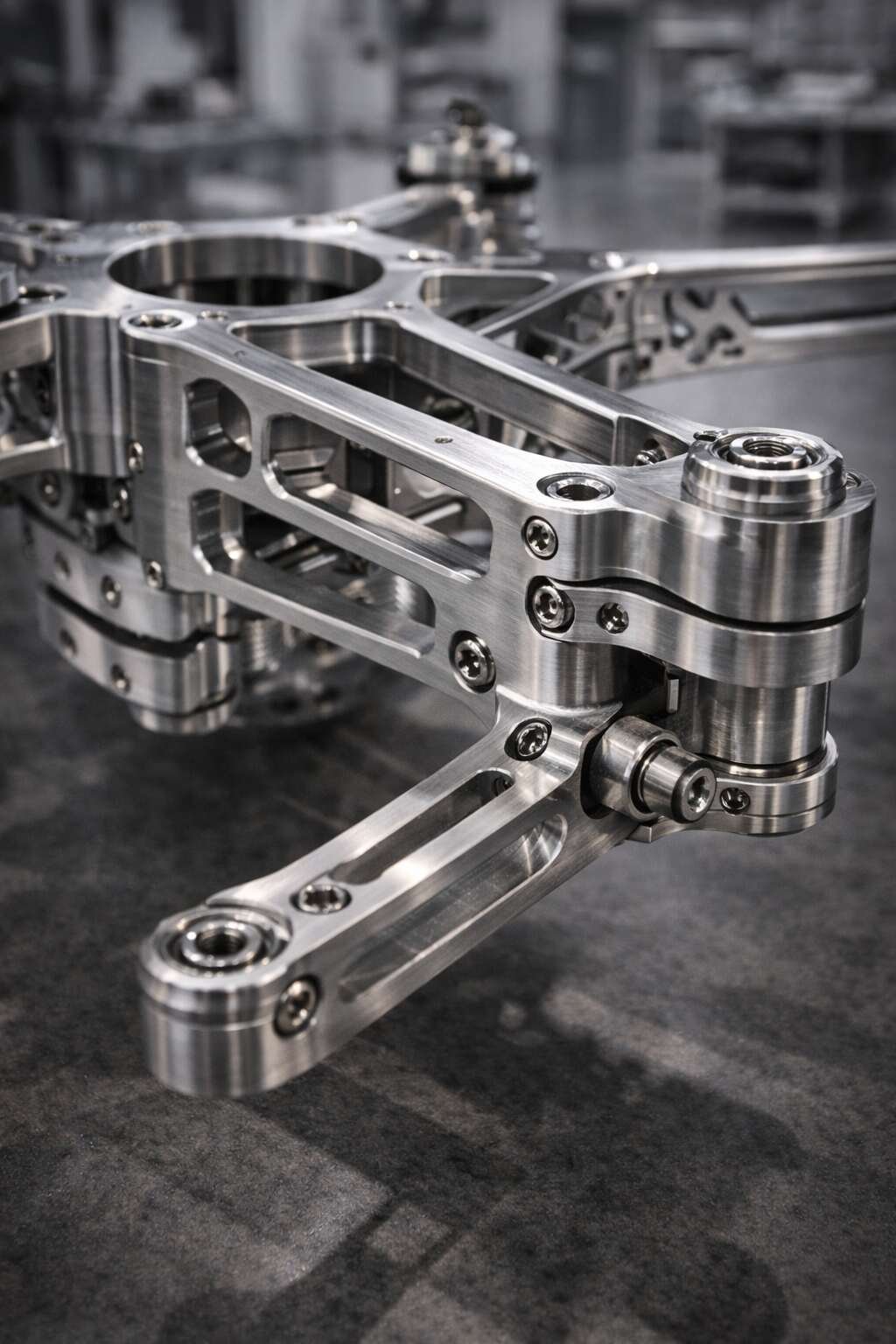 CNC precision machined drone frames and mounts - aerospace CNC parts