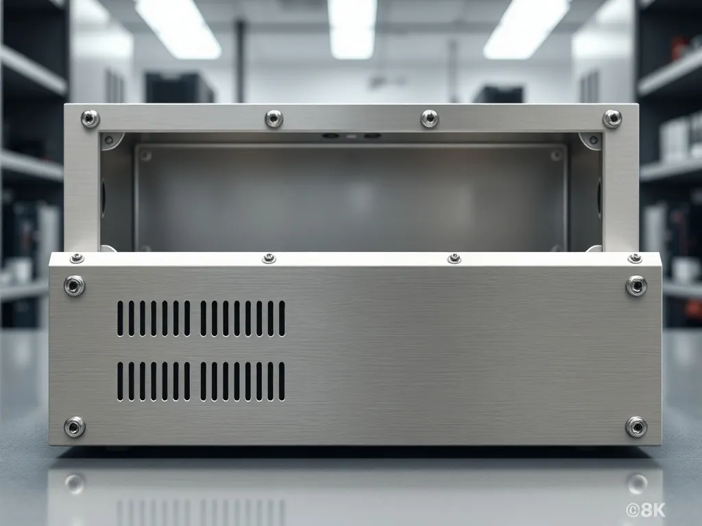 Machined aluminium electronics enclosure with thin walls