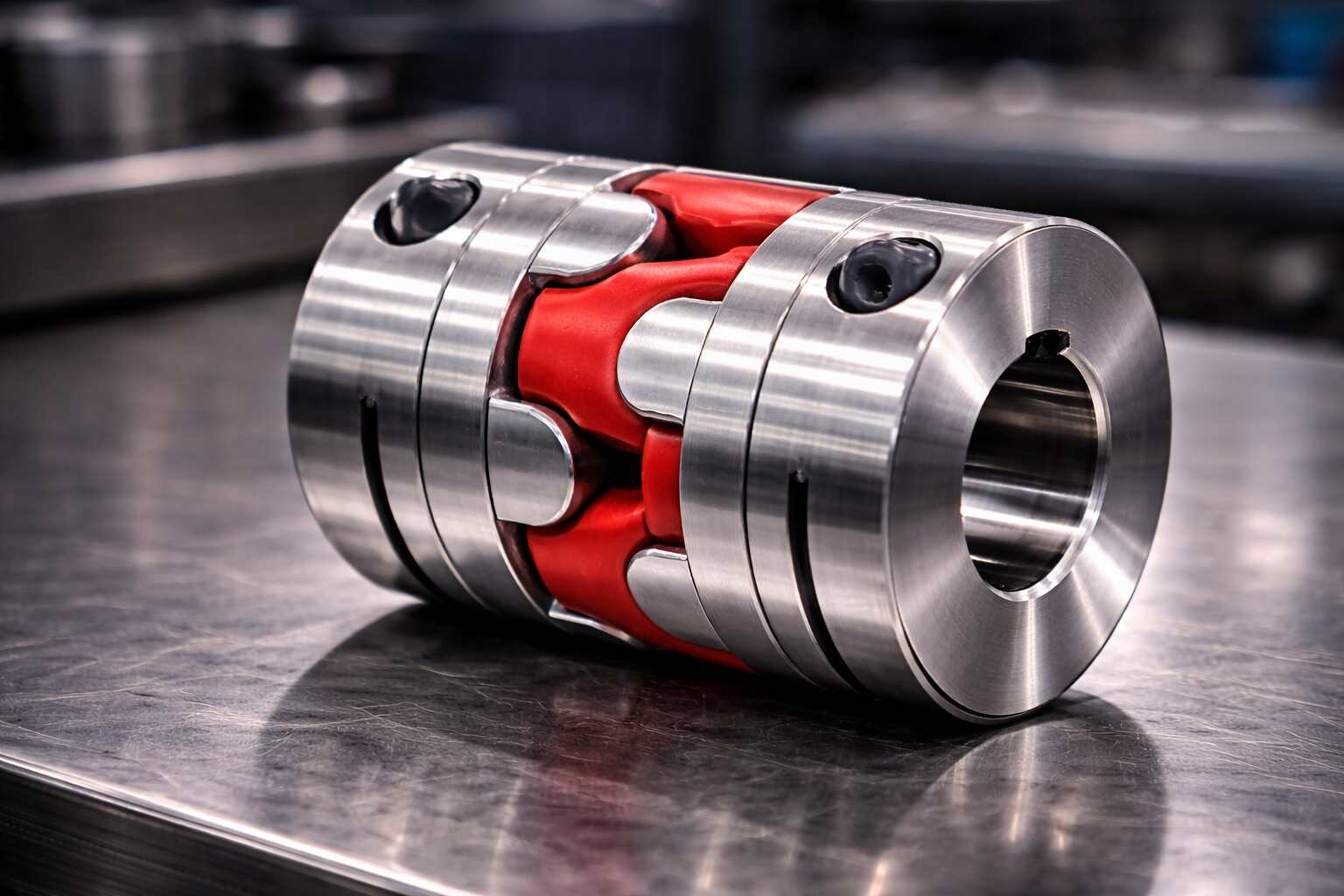 Flexible beam coupling for misalignment compensation