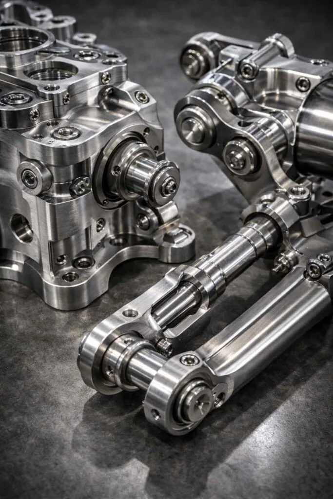 Machined aerospace flight control actuator housings