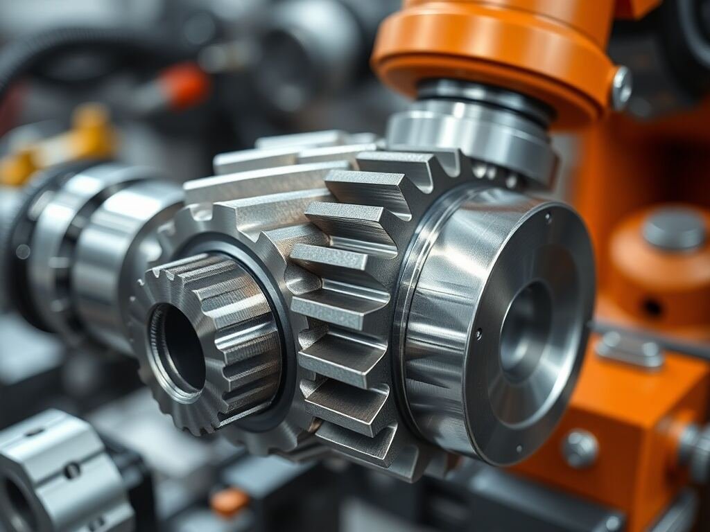 Precision CNC machined gear shaft for robotics applications