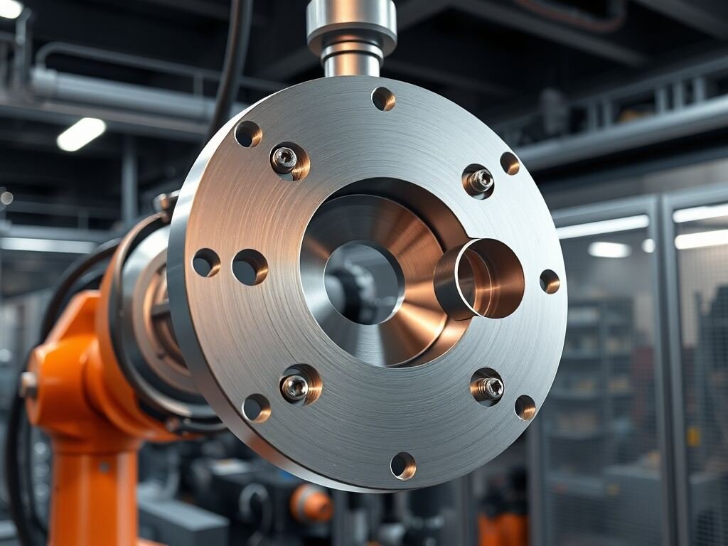 CNC precision robot end effector mount plate