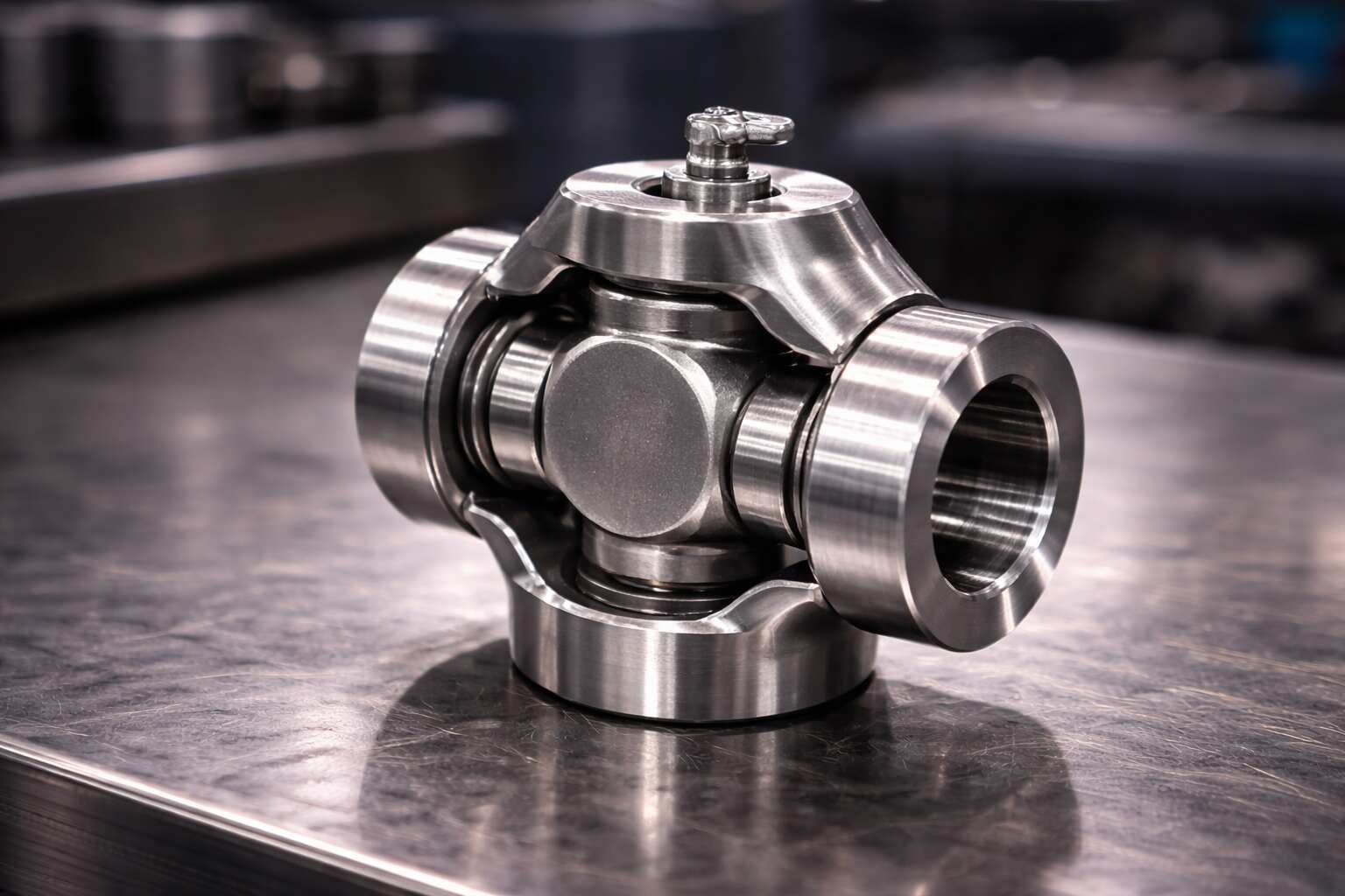Universal joint yoke for driveshaft assemblies