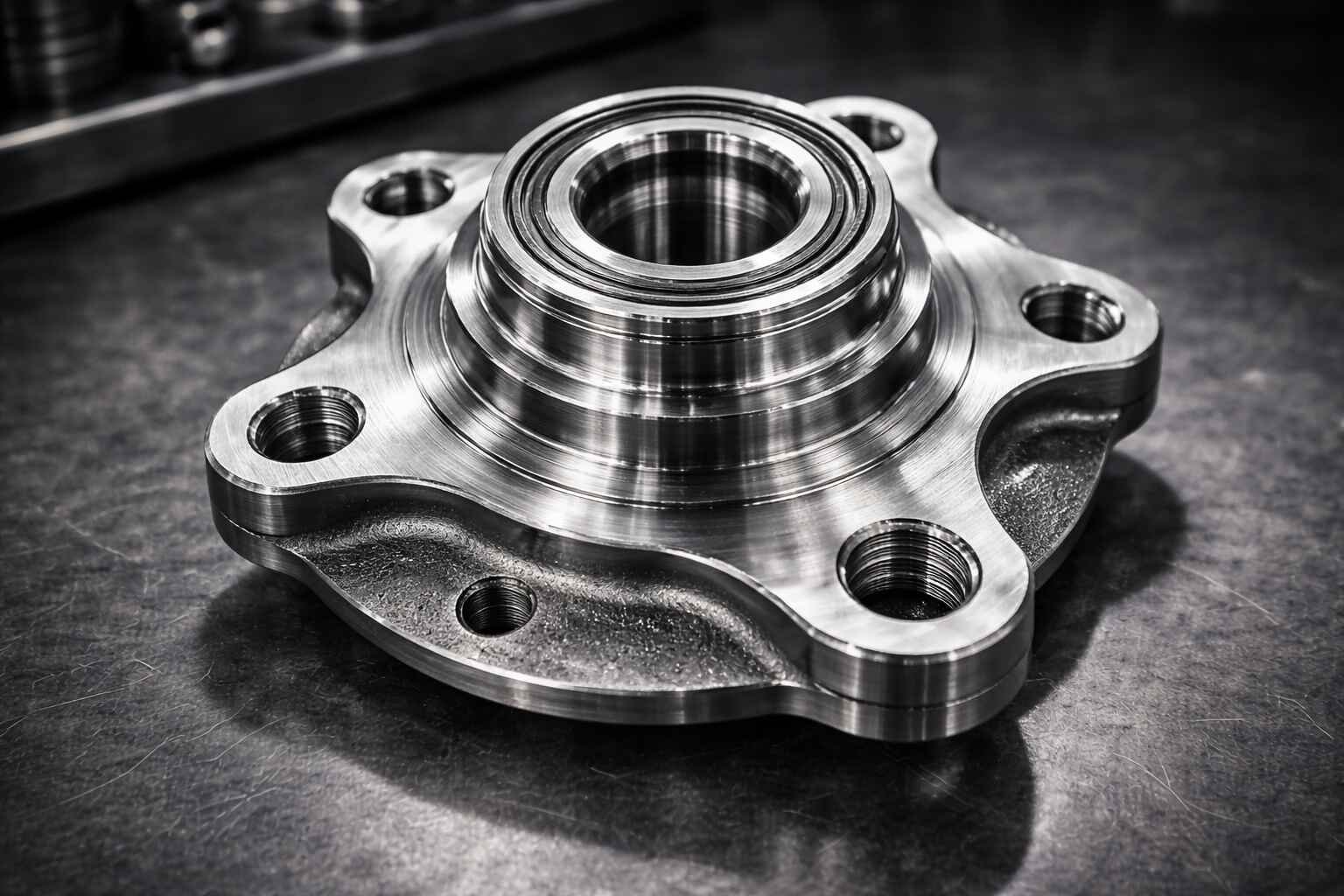 Precision CNC machined wheel hub - automotive CNC turning part