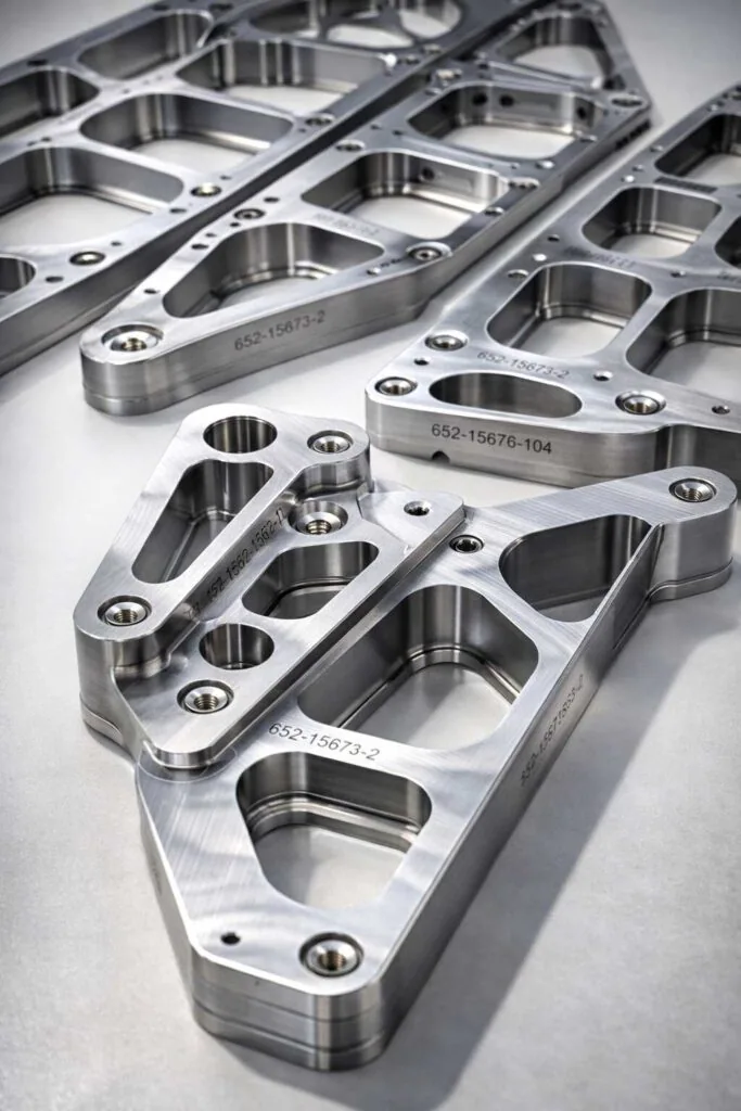 Machined aerospace wing ribs and structural brackets