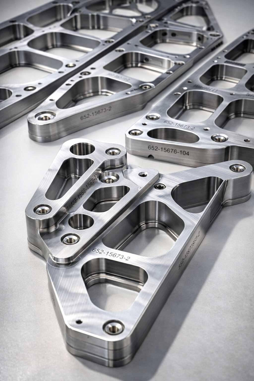 CNC machined wing ribs and fuselage structural brackets