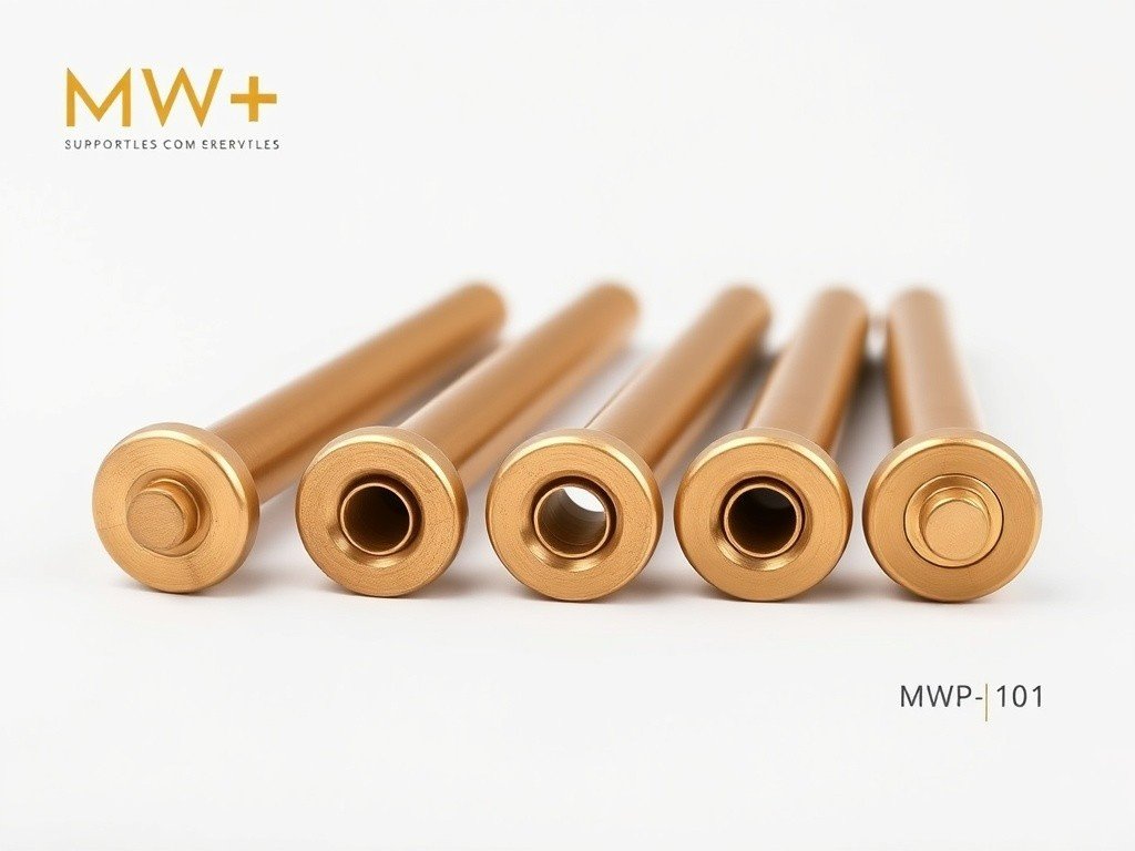 Gold-plated Swiss-turned pins for automotive connectors after final inspection