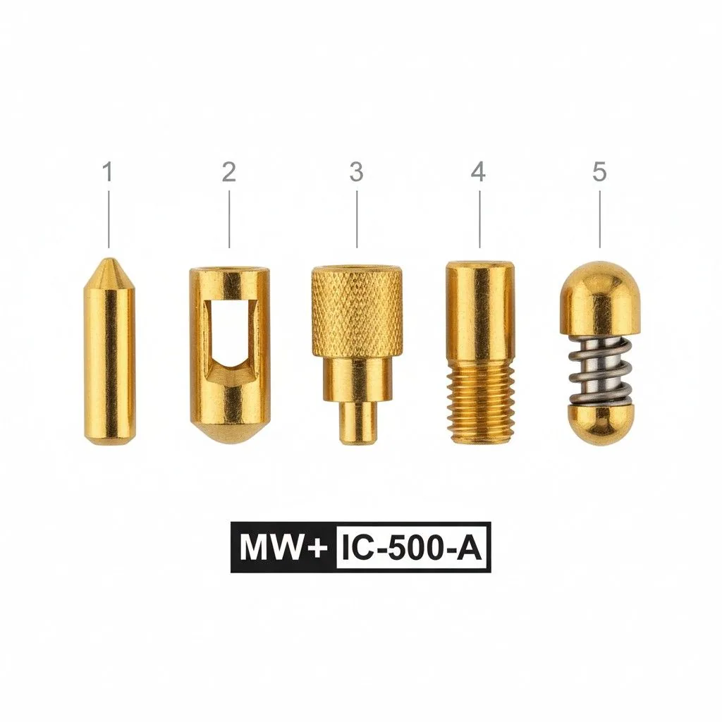 Brass machined pin nickel-plated milled flats
