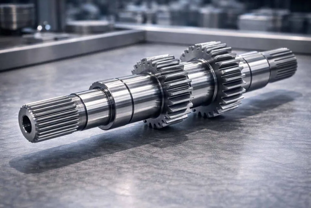 CNC machined gear shaft
