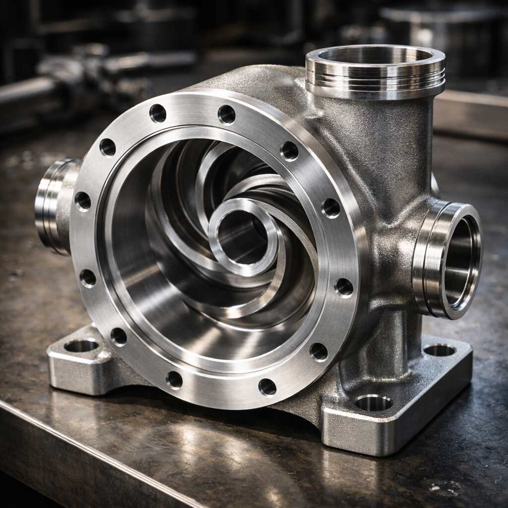 CNC machined pump housing for centrifugal pumps