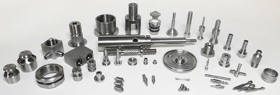 CNC machined precision connector pins shafts Swiss machining