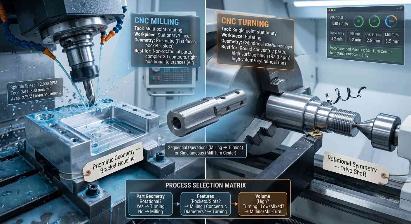 CNC Milling vs. Turning