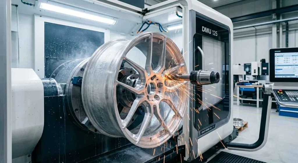 CNC-machined aluminum automotive components produced for OEM programmes at MW+ in Shenzhen