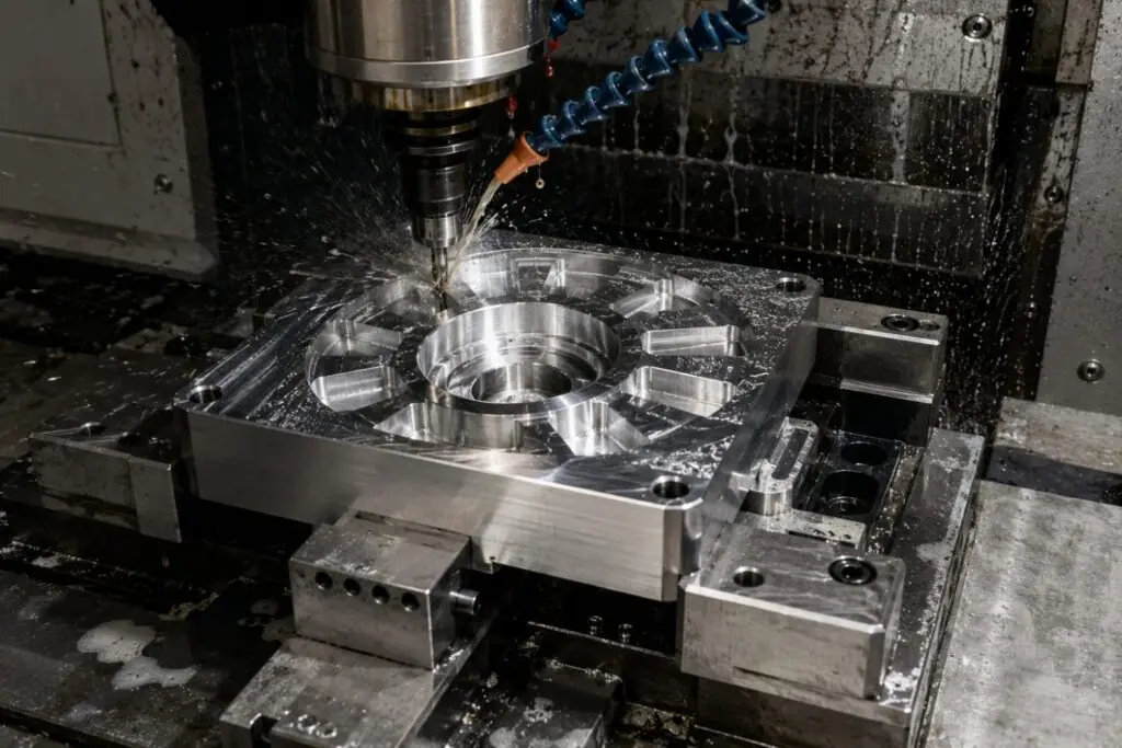 5-axis machining centre used for blade machining on aerospace impellers