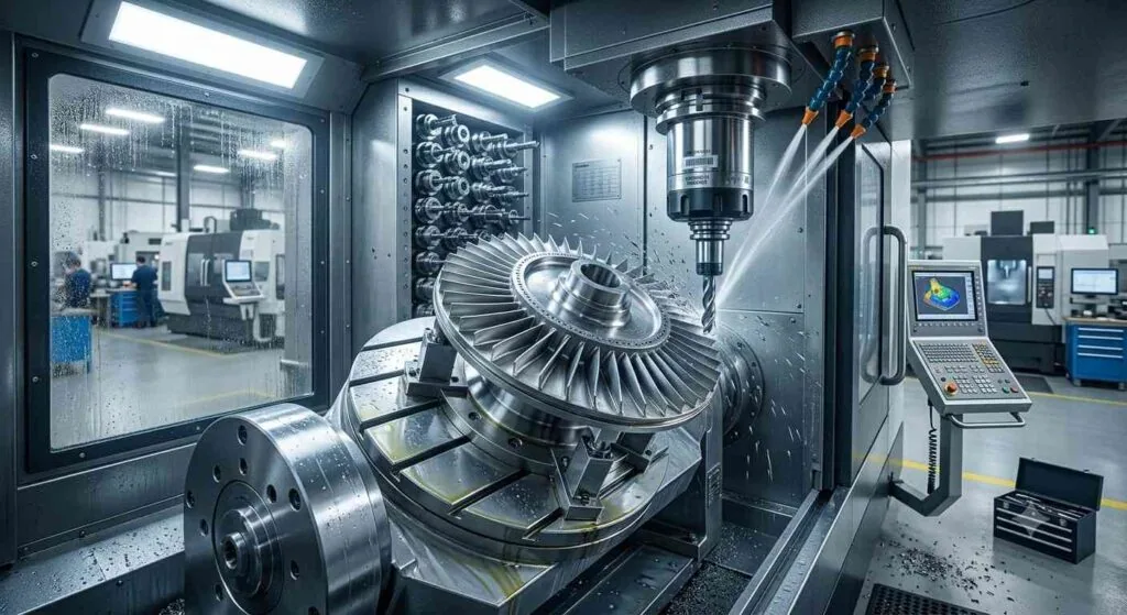 Tight-tolerance CNC milling of a multi-face component in a single machining setup