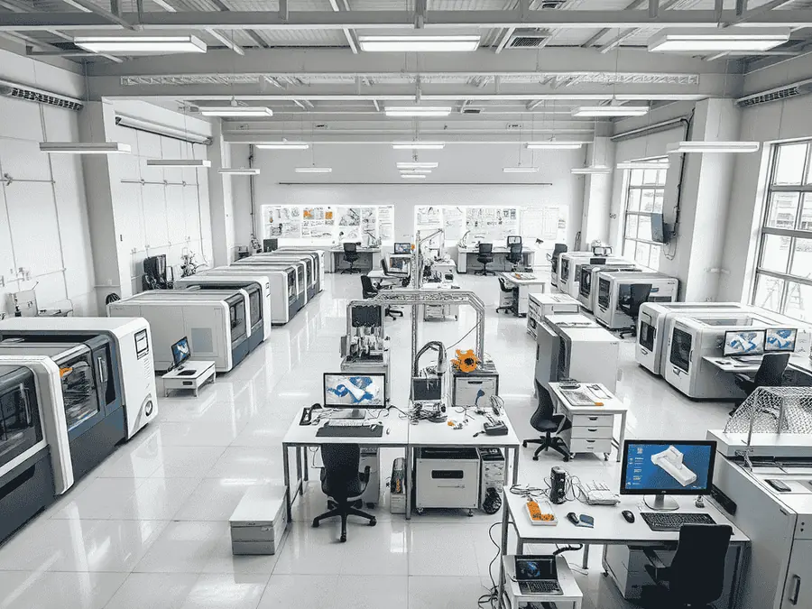MW+ precision CNC machining workshop in Shenzhen, China